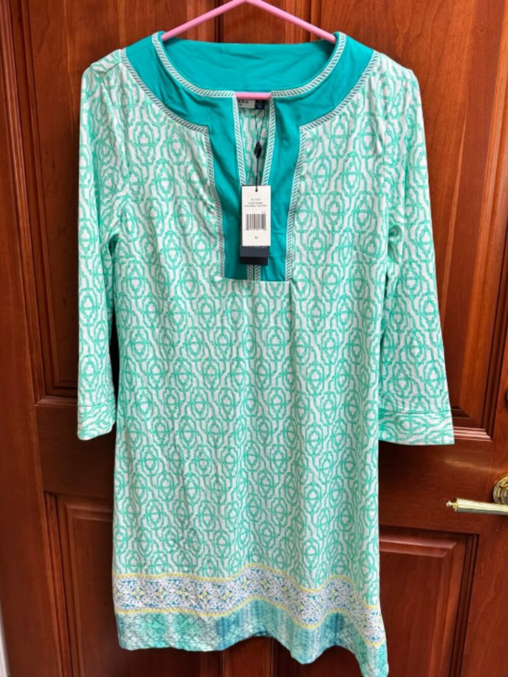 Cabana Life Women's Embroidered Tunic Dress SPF 50+, Size M